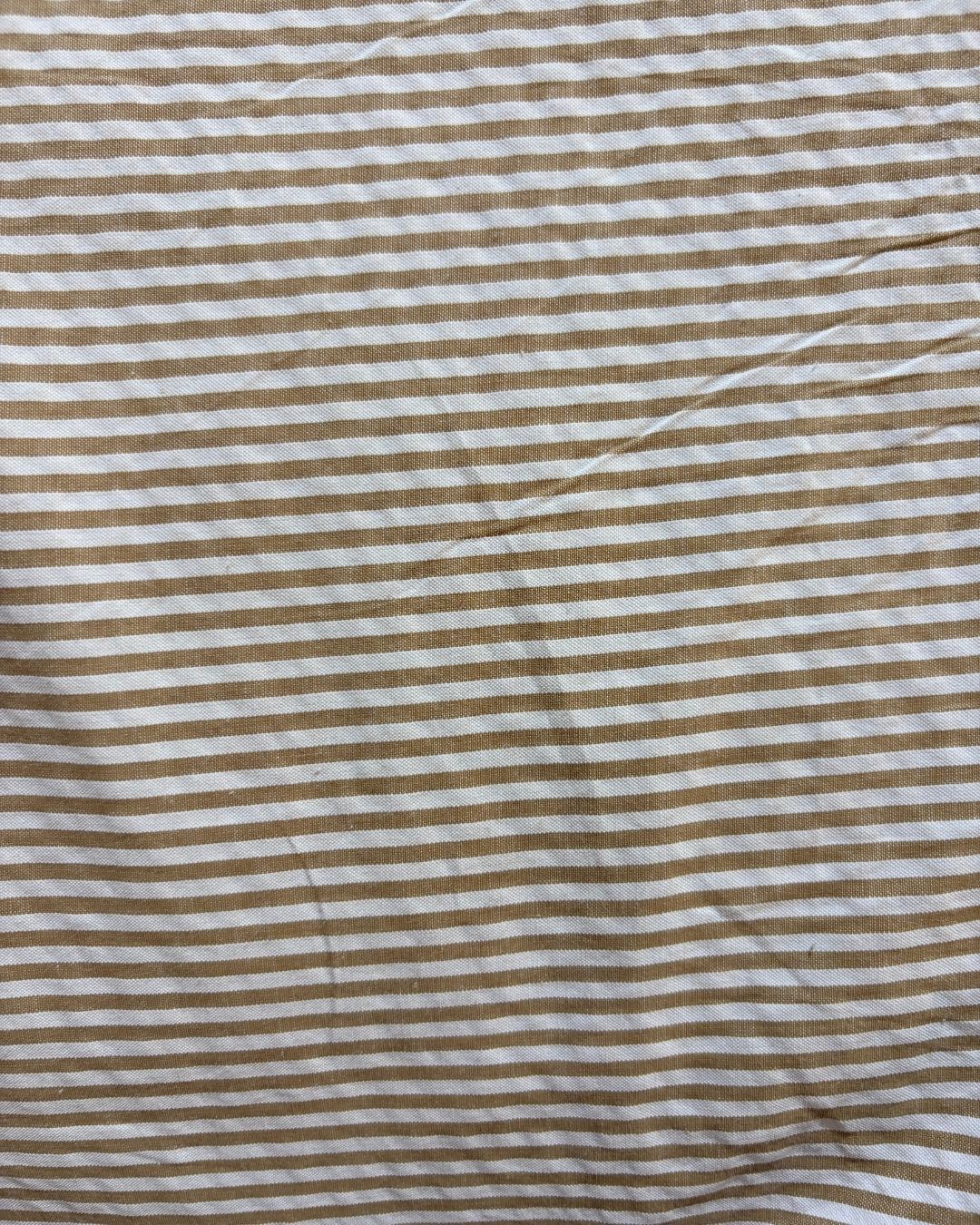 Brown & White Strip Fabric FBS00019