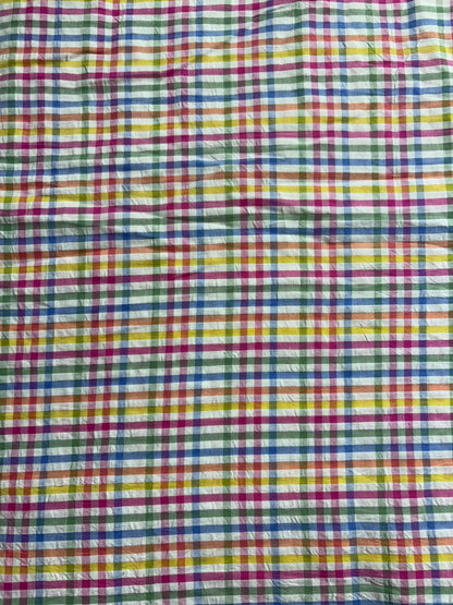 Cotton Check Seersucker Fabric CSC0013