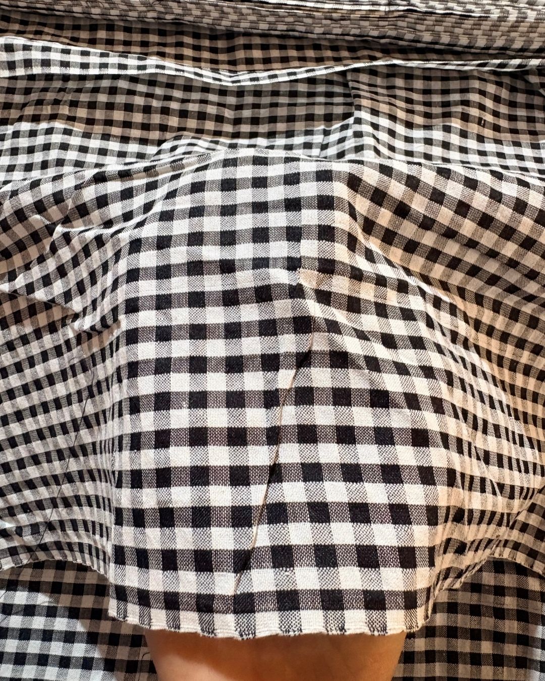 Black & White Check Fabric FBS0006