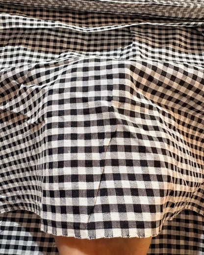 Black & White Check Fabric FBS0006