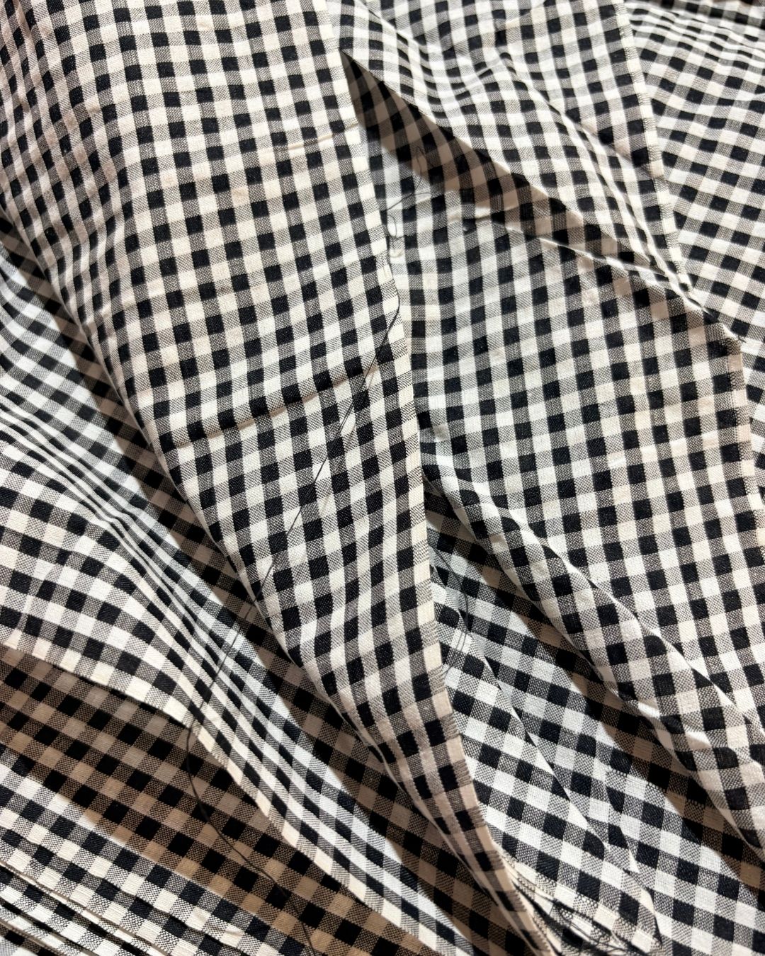 Black & White Check Fabric FBS0006