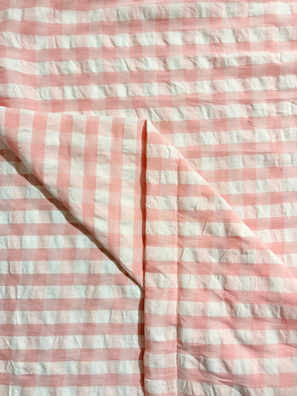 Cotton Check Seersucker Fabric CSC0012
