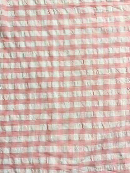 Cotton Check Seersucker Fabric CSC0012