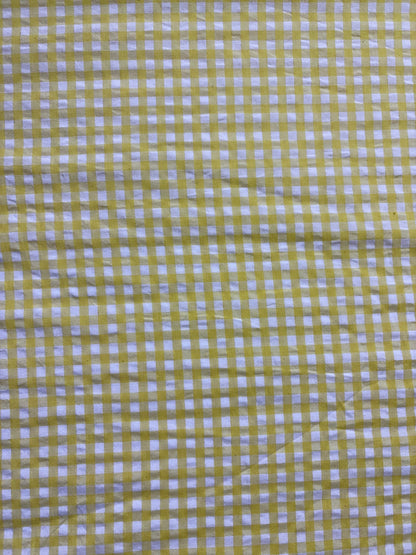 Cotton Check Seersucker Fabric CSC0014