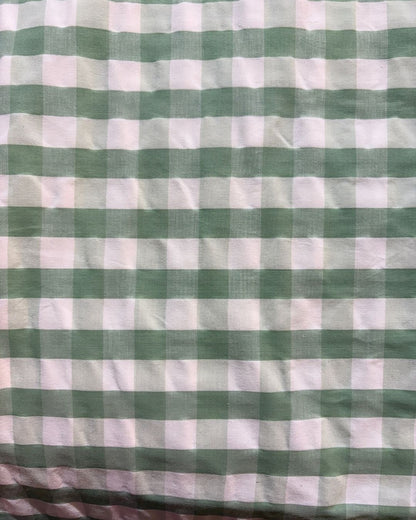 Mint Green & White Check Fabric FBS00010
