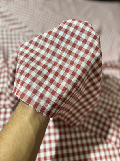 Cotton Check Seersucker Fabric CSC008