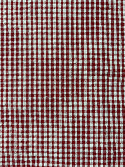 Cotton Check Seersucker Fabric CSC008