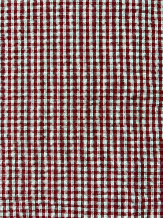 Cotton Check Seersucker Fabric CSC008
