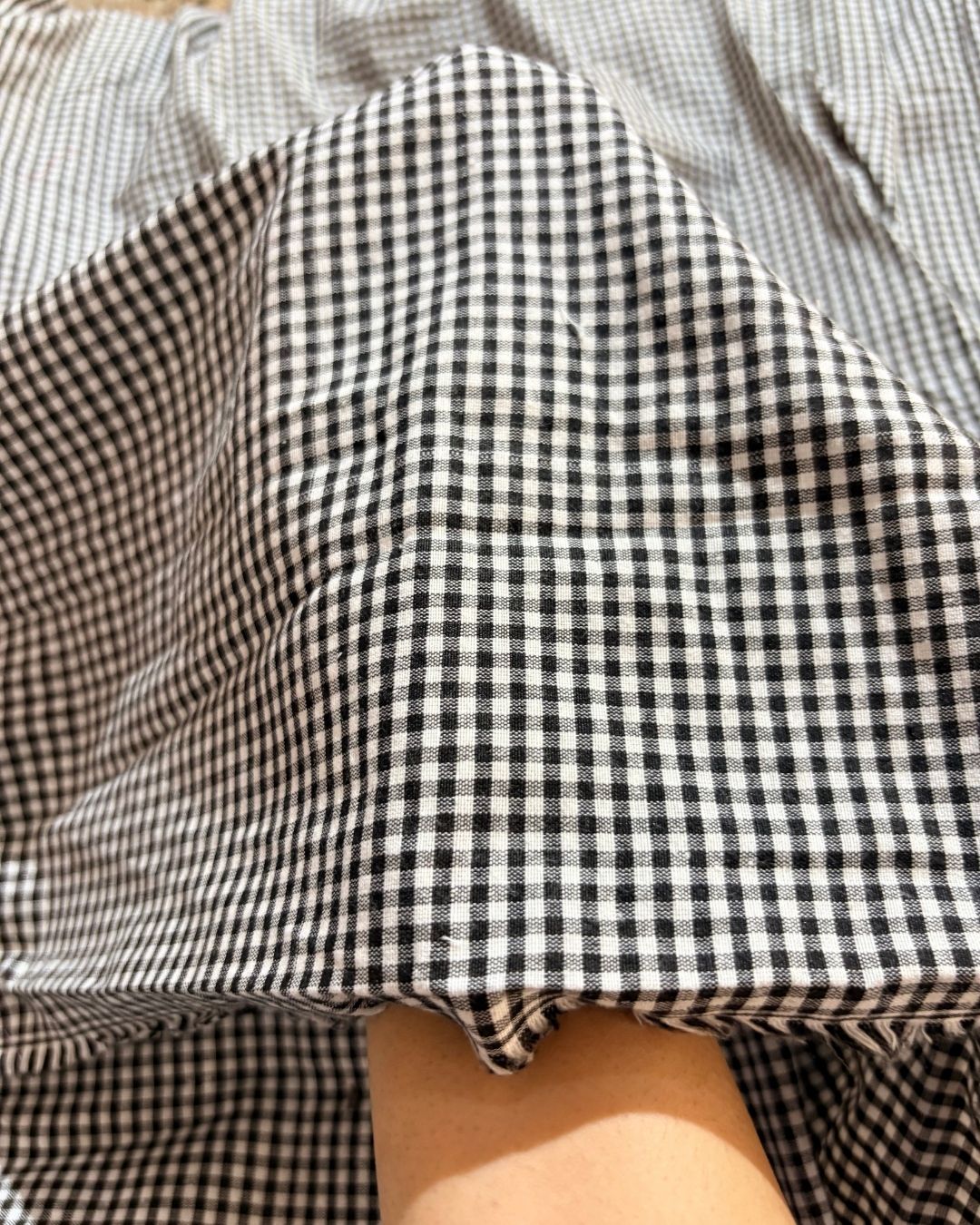 Black & White Check Fabric FBS00015