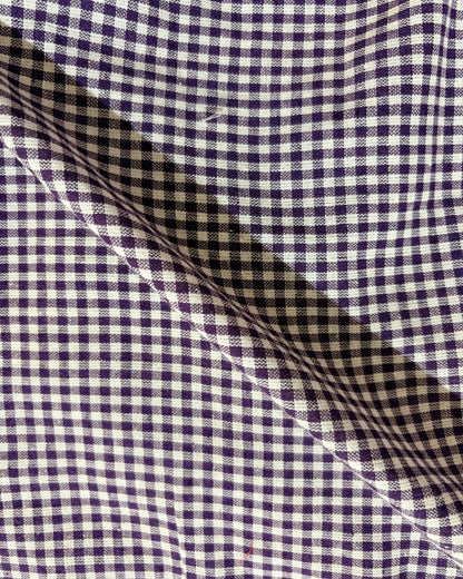 Purple & White Check Fabric FBS00016