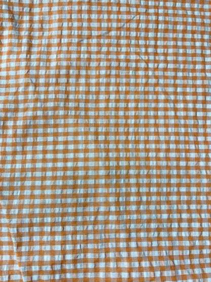 Cotton Check Seersucker Fabric CSC002