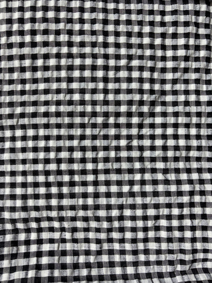 Cotton Check Seersucker Fabric CSC006