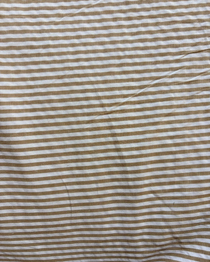 Brown & White Strip Fabric FBS00019