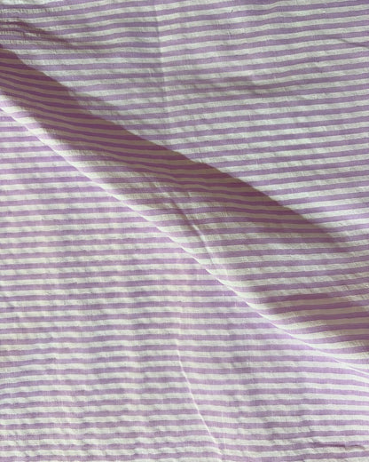 Purple & White Strip Fabric FBS00020