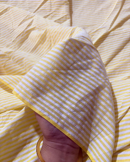 Yellow & White Strip Fabric FBS00021