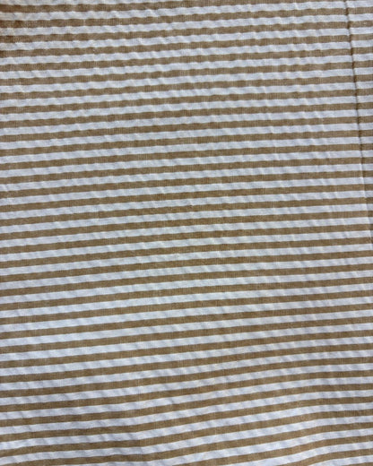 Dark Brown & White Strip Fabric FBS00022