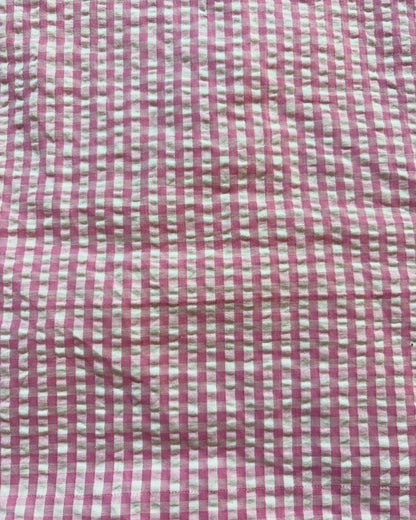 Pink & White Check Fabric FBS00025