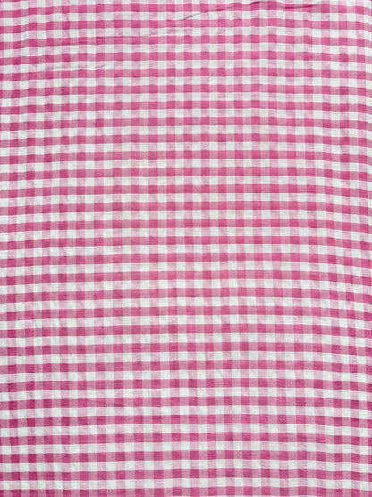 Pastel Pink  Seersucker Check Fabric FBS026132